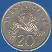 20 центов Сингапура 1996 года